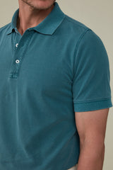 Christian Kimber, Rosebud Short-Sleeved Polo, Petrol