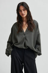 Second Female Timeline V Neck blouse,beluga