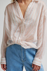 Second Female Chevy twist front shirt,creampuff
