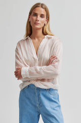 Second Female Chevy twist front shirt,creampuff