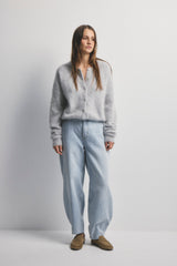 WORLD OF NOMADS, Frankie Crew Cardigan - Light Grey