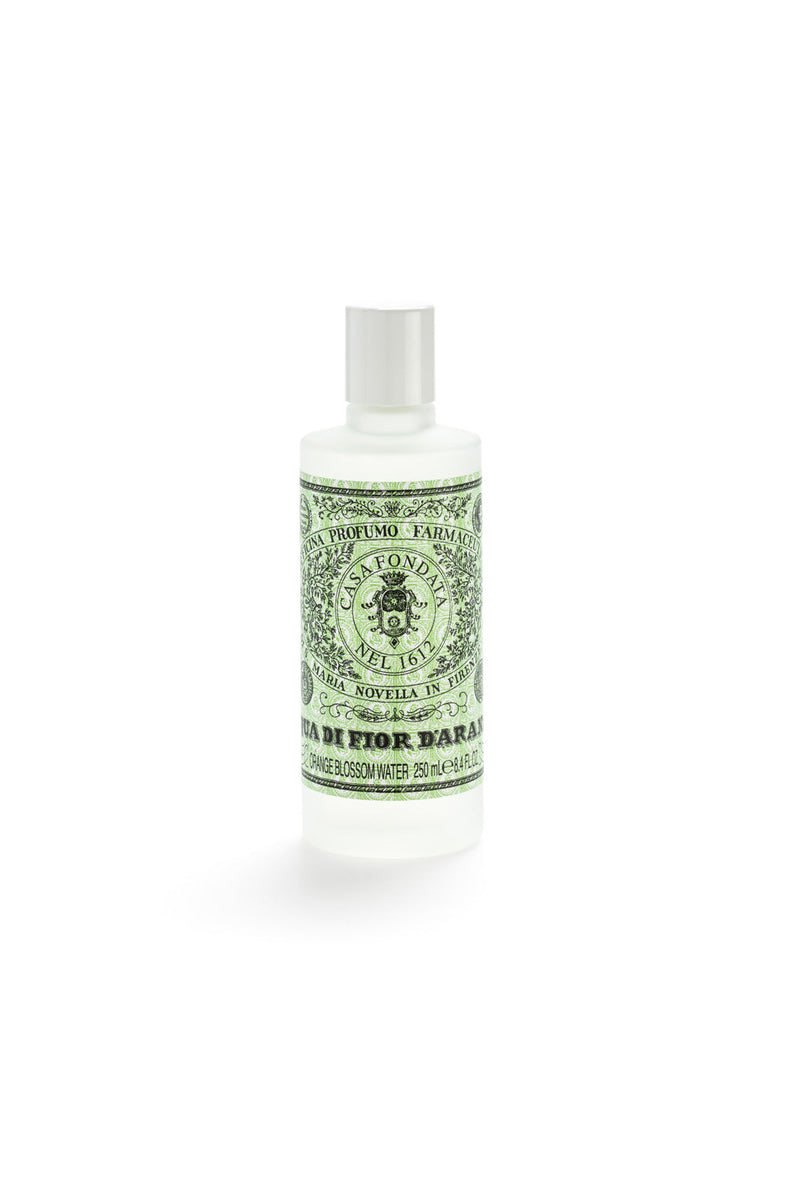 Santa Maria Novella Rose Water 250ml, bottle with green label, studio shot