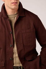 Christian Kimber Fitzroy Chore Jacket,Burgundy Brown