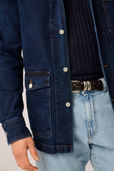 Christian Kimber Fitzroy Chore Jacket,Mid Blue Denim
