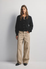 WORLD OF NOMADS, Frankie Crew Cardigan - Black