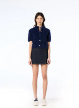 World Of Nomads Claudia Sort Sleeve Cardigan,Navy