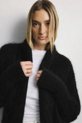 World Of Nomads Zoe Cropped Cardigan,Black