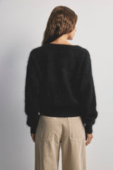 WORLD OF NOMADS, Frankie Crew Cardigan - Black