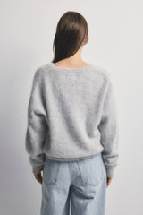 WORLD OF NOMADS, Frankie Crew Cardigan - Light Grey