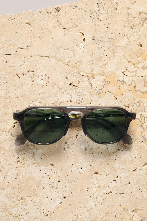 Christian Kimber Aireys Aviator Sunglasses - Grey Frame/Blue Lens