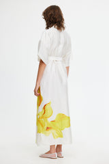ACLER, Hawkesbury Midi Dress, Ivory Calla Lily