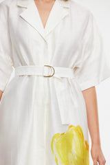 ACLER, Hawkesbury Midi Dress, Ivory Calla Lily