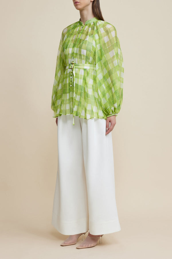 ACLER Astone Top , Citron Check Print