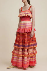 ACLER Cardine Maxi Dress - Watercolour Horizon Print
