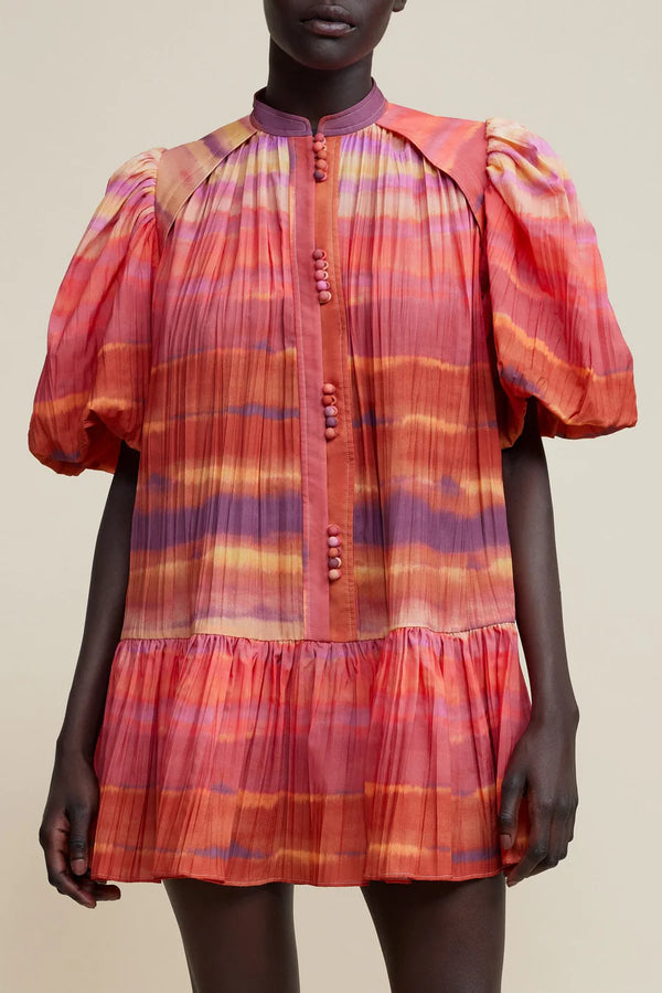 ACLER Cardine Mini Dress - Watercolour Horizon Print
