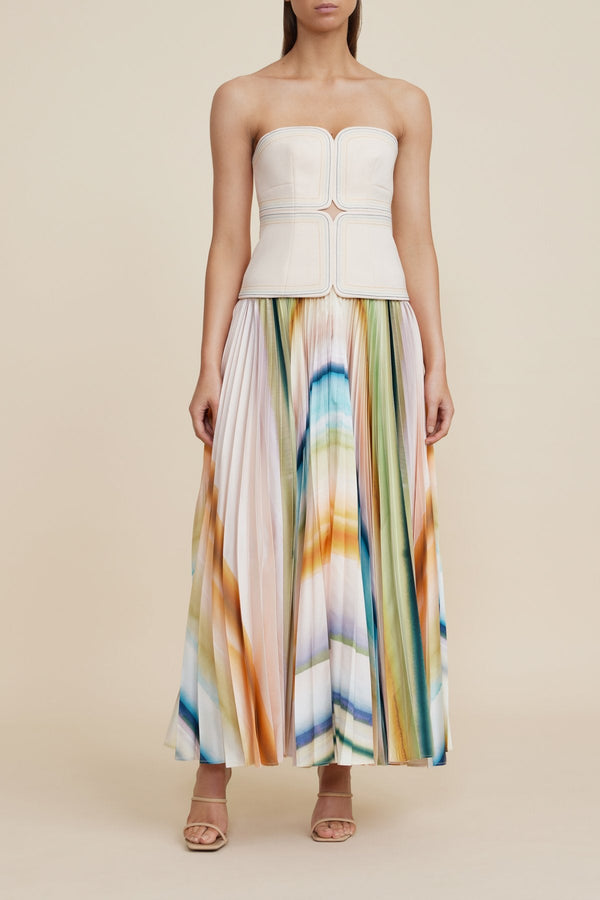 ACLER Avonlea Midi Dress, Watercolour Stripe