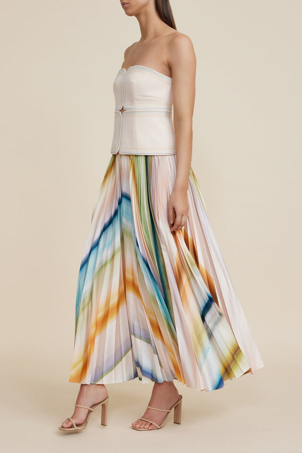 ACLER Avonlea Midi Dress, Watercolour Stripe