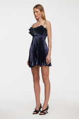Acler, Pithill Mini Dress, Navy Metallic
