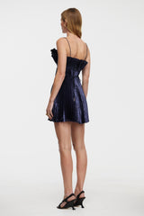 Acler, Pithill Mini Dress, Navy Metallic