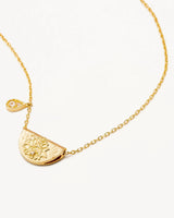 By Charlotte, Lotus Birthstone Necklace Collection, Gold Vermeil