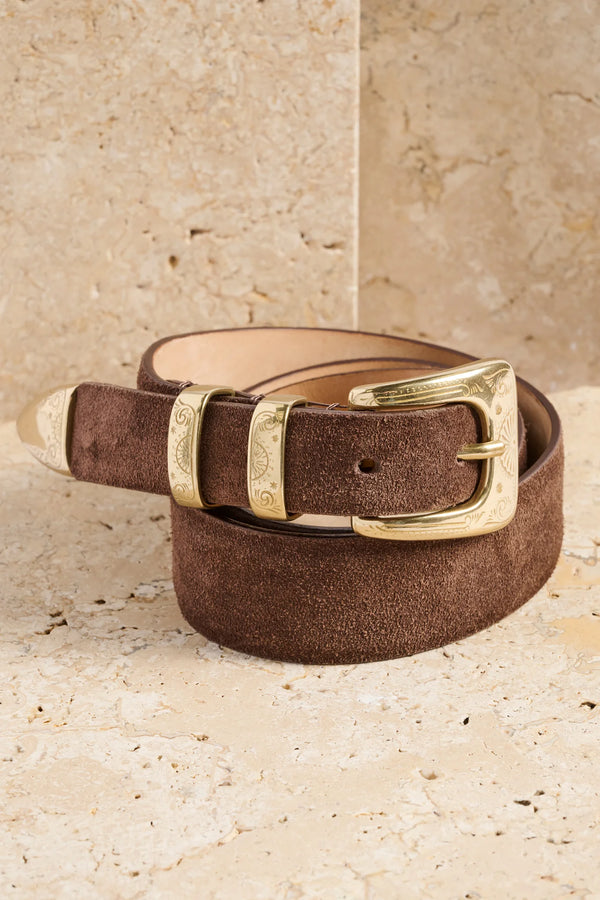 Christian Kimber Stirling suede belt - Mocha