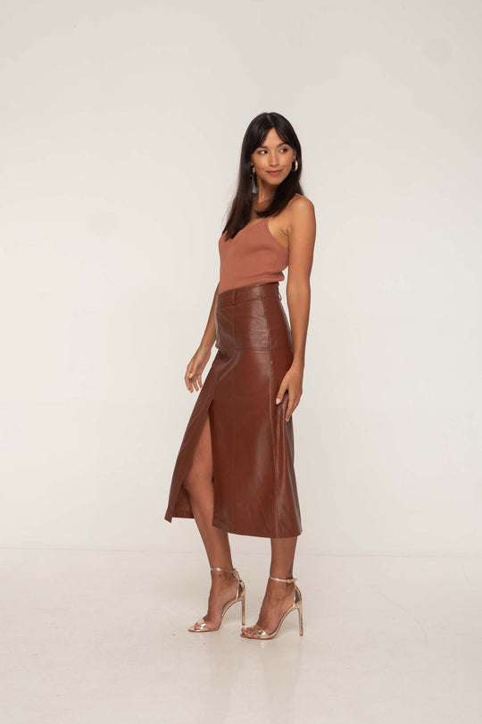 2nd SKIN Bronte Maxi Skirt, Whiskey