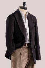 Christian Kimber Apollo Unstructured Blazer Wool,Navy And Brown