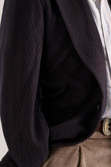 Christian Kimber Apollo Unstructured Blazer Wool,Navy And Brown