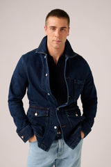 Christian Kimber Fitzroy Chore Jacket,Mid Blue Denim