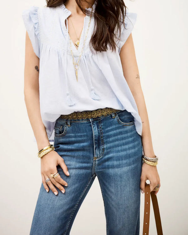 BA&SH Janny Sleeveless top,blue