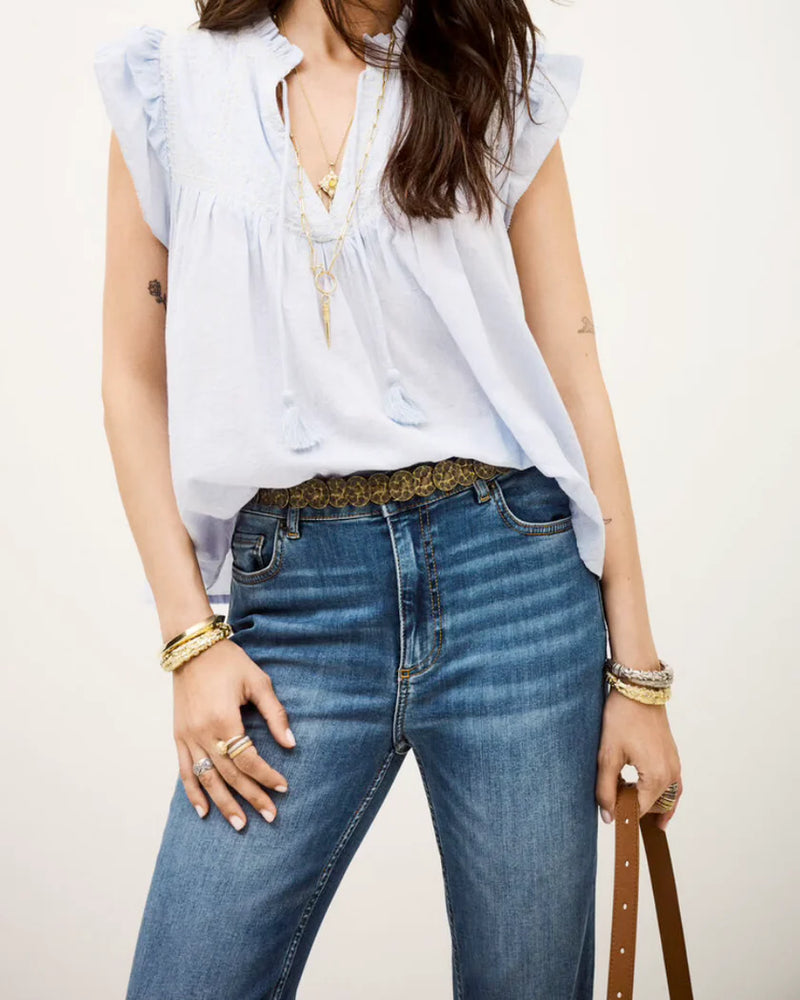 BA&SH Janny Sleeveless top,blue