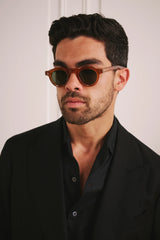 Christian Kimber Lorne Round Sunglasses - Camel