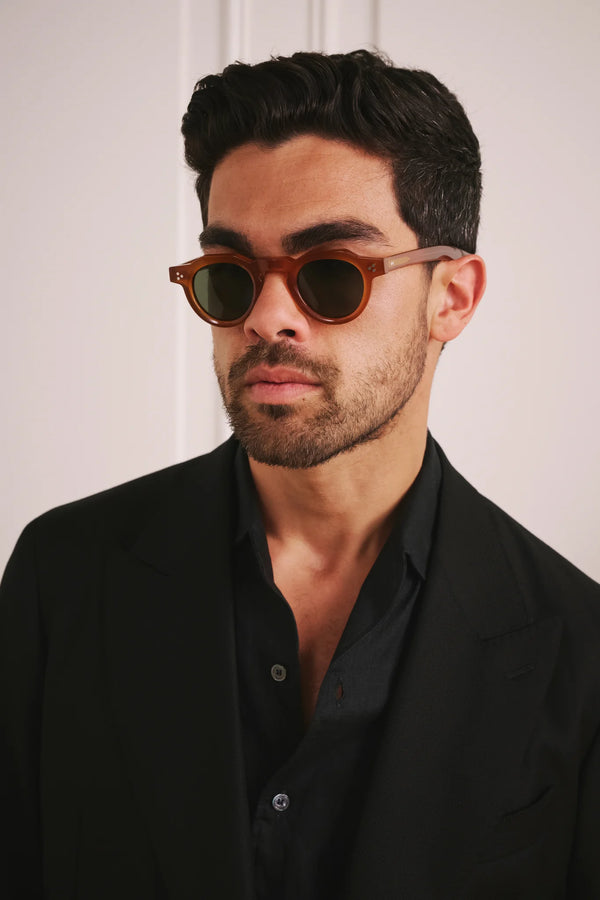 Christian Kimber Lorne Round Sunglasses - Camel