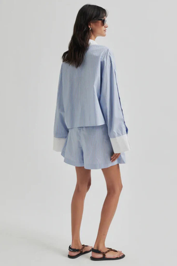 Second Female  Alanis Combi Shirt,Light Blue Stripe