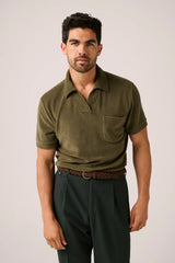 Christian Kimber Coogee Terry Polo - Olive