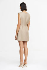 Acler Cinderford Mini Dress,Clay