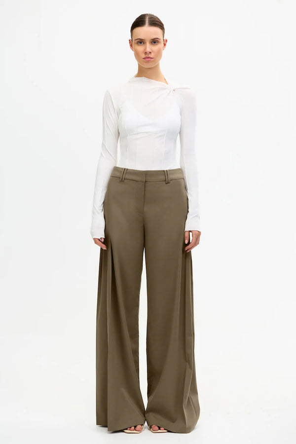 Acler HOLMGATE PANT,Pecan