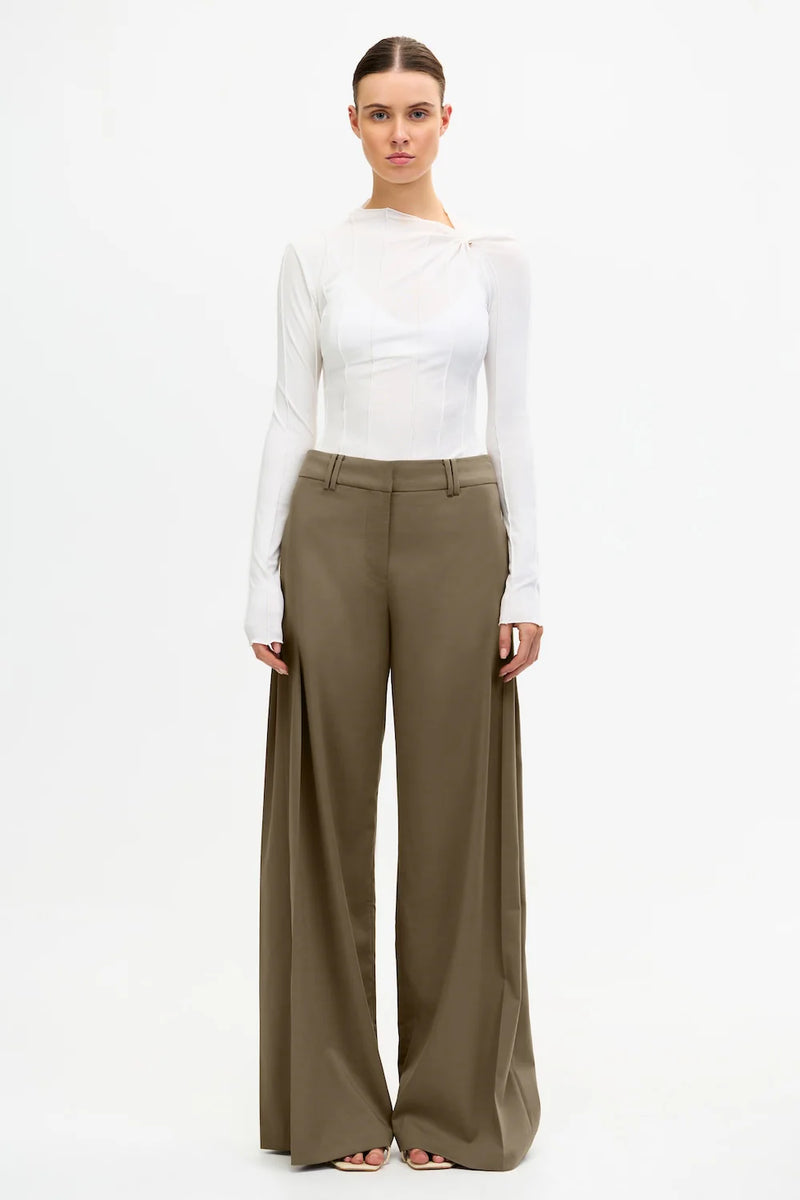 Acler HOLMGATE PANT,Pecan