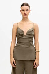 Acler HIMLEY TOP,Pecan