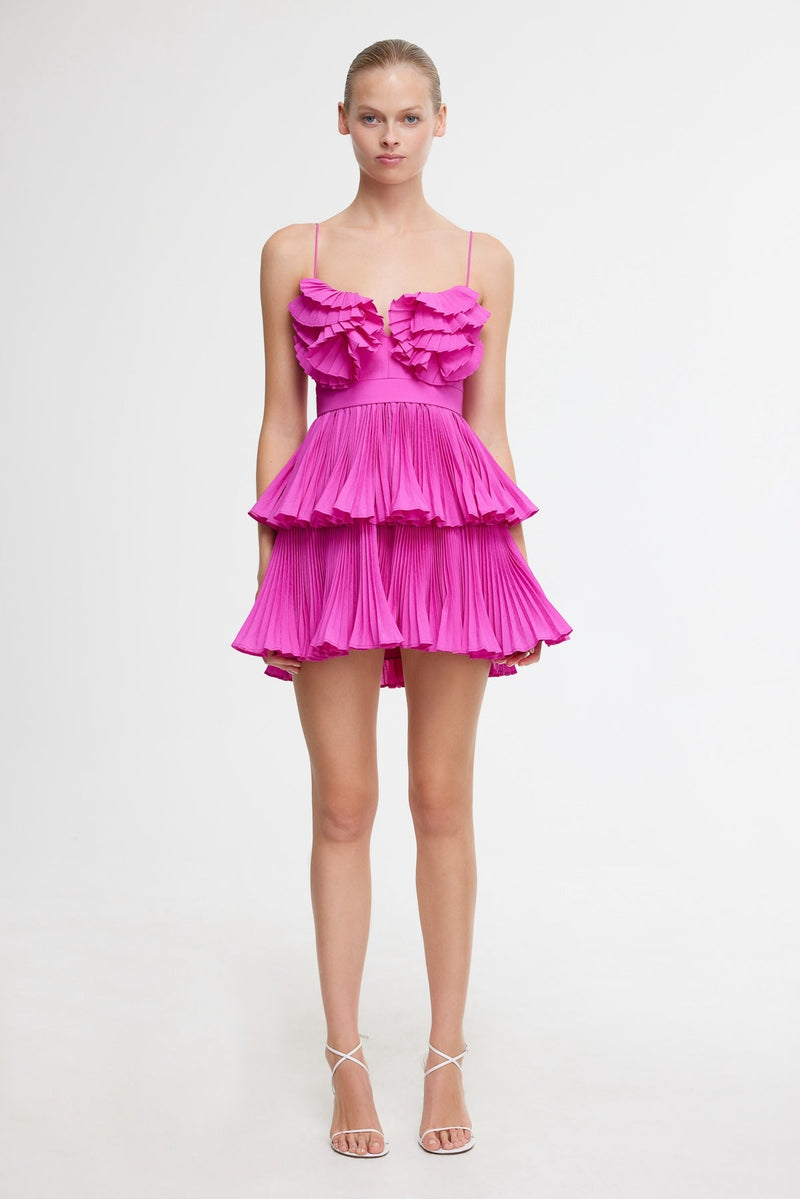Acler, Griffith Mini Dress, Fuchsia
