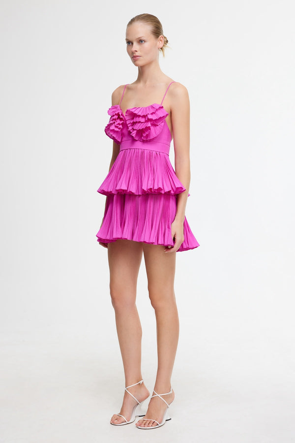 Acler, Griffith Mini Dress, Fuchsia