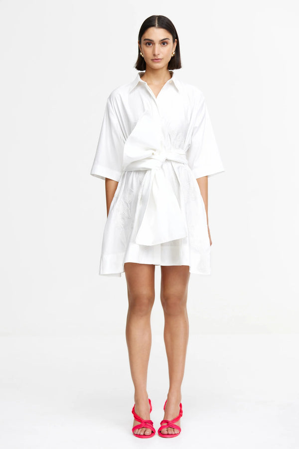 Acler Otterford Mini Dress, Ivory