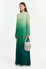 Acler Bridle Maxi Dress,Emerald Ombre