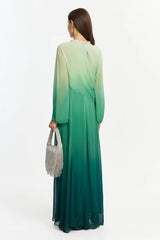 Acler Bridle Maxi Dress,Emerald Ombre
