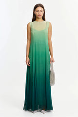 Acler Bridle Maxi Dress,Emerald Ombre