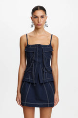 Acler Oreston Top,Deep sapphire