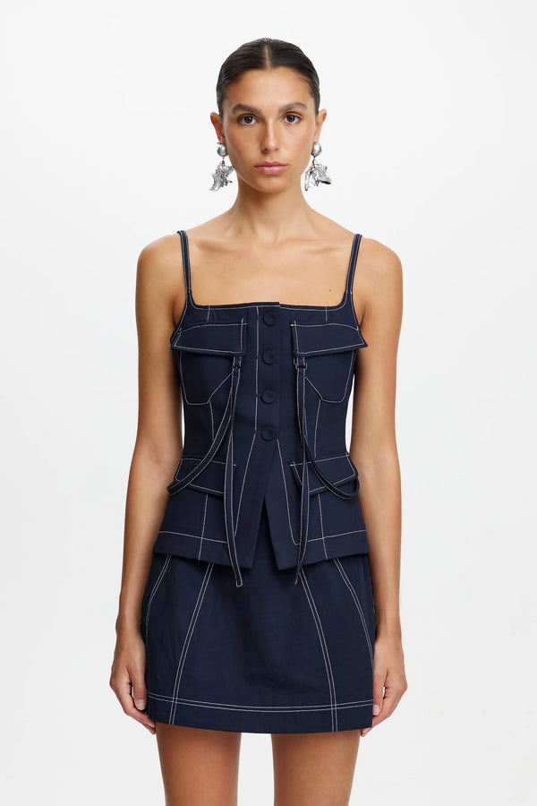 Acler Oreston Top,Deep sapphire