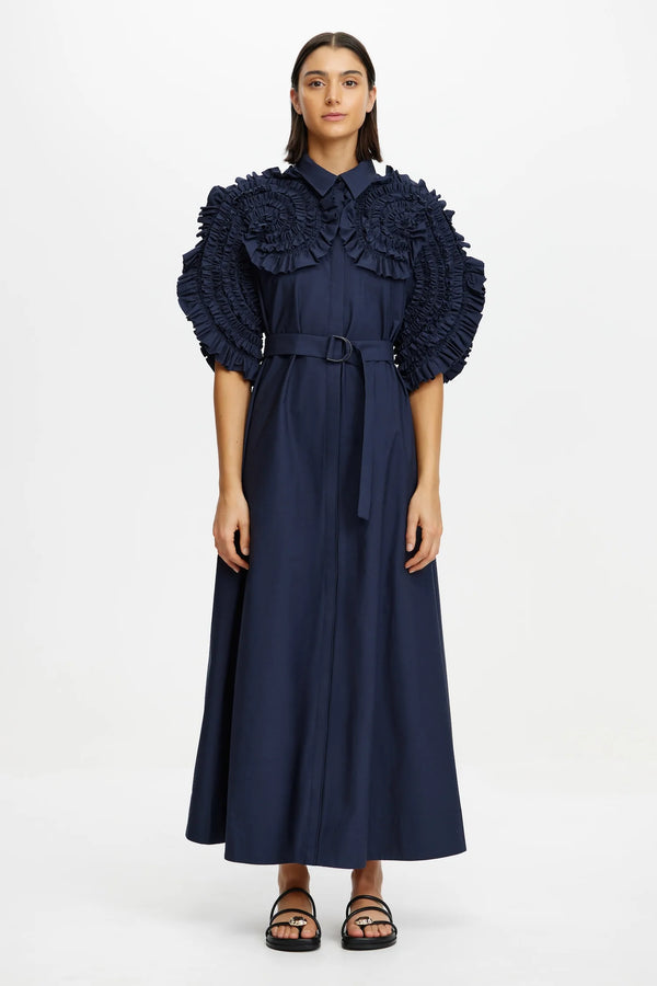 Acler Gedney Midi Dress,Deep sapphire