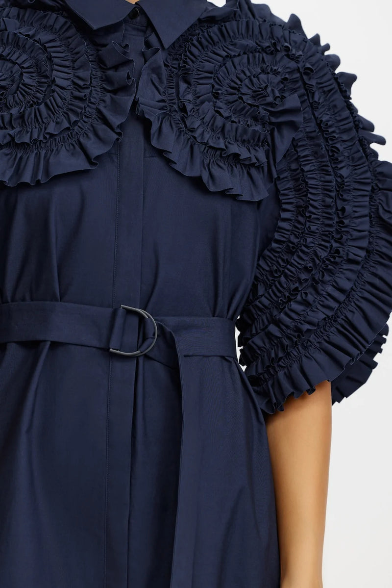 Acler Gedney Midi Dress,Deep sapphire