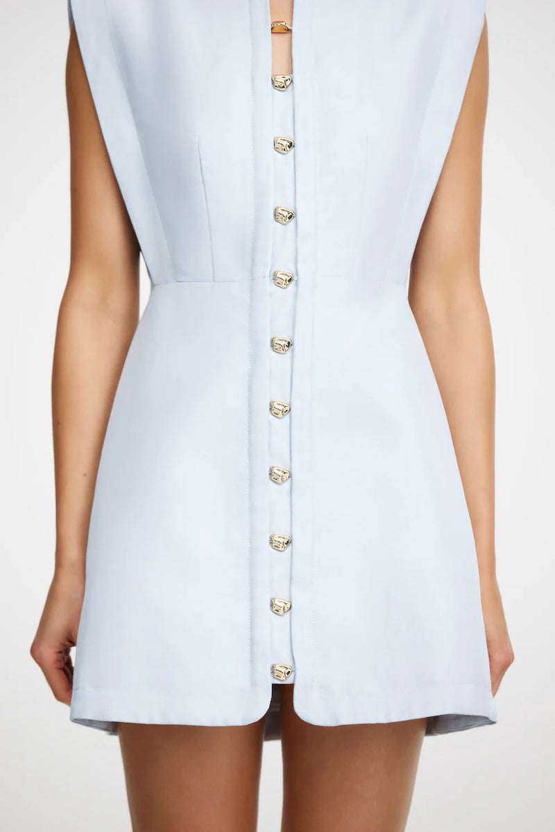 Acler Cinderford Mini Dress,Blizzard